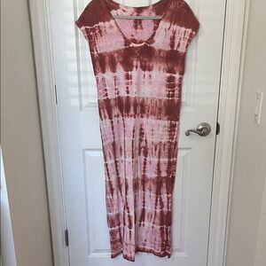 Universal Thread Pink Tie-Dye Sleeveless Maxi Dress